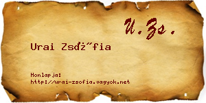 Urai Zsófia névjegykártya