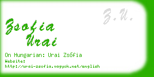 zsofia urai business card