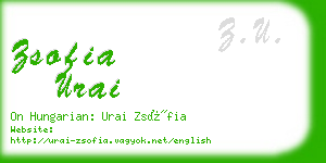 zsofia urai business card